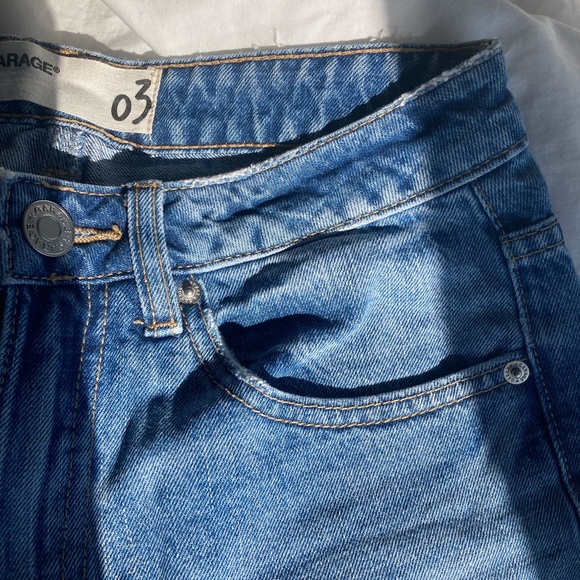 GARAGE Wide-leg Raw-edge Jeans - Picture 5 of 10